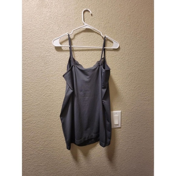 NWT White Mark Charcoal Cami Top with Lace Detail Plus Size - Picture 5 of 5